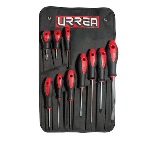 Bimaterial Screwdriver, Set Of 10 Pieces Comb